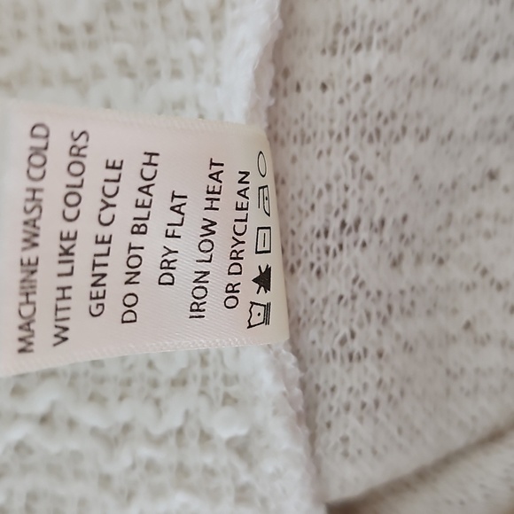 NWT Max Studio Frayed Trim/Fringe Longline Cardigan Cream Open Jacket 2X - Picture 14 of 16